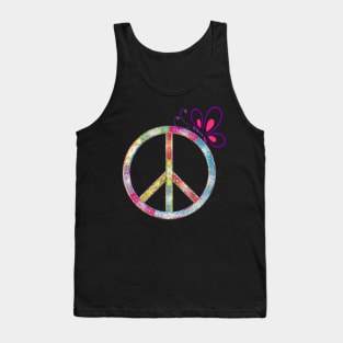 Peace Sign & Butterfly Cute Phone Cases, Journals & GIfts, Graphic Art Design Tank Top